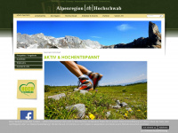 regionhochschwab.at Webseite Vorschau