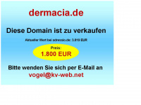 dermacia.de Webseite Vorschau