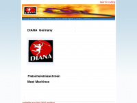 diana-fleischereimaschinen.de Webseite Vorschau