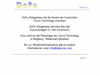 depo-tec.com Webseite Vorschau