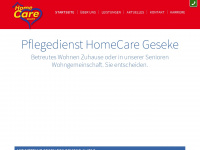 homecare-geseke.de Webseite Vorschau