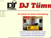 dj-tuemmel.de Webseite Vorschau