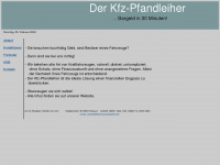 der-kfz-pfandleiher.com Webseite Vorschau