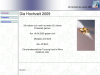die-hochzeit-2009.de Webseite Vorschau