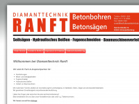 ranft-diamanttechnik.de Webseite Vorschau
