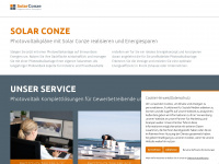 solar-conze.de Webseite Vorschau