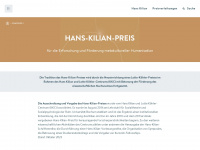 hans-kilian-preis.de Webseite Vorschau