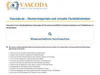 vascoda.de Webseite Vorschau