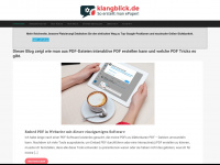 klangblick.de Webseite Vorschau
