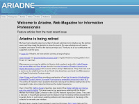 ariadne.ac.uk Webseite Vorschau