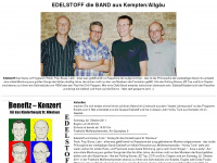 edelstoff-band.de Webseite Vorschau