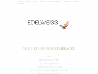 edelweiss-industrielacke.de Webseite Vorschau