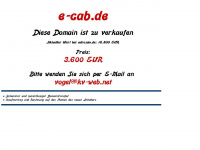 e-cab.de Webseite Vorschau
