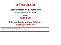 e-fresh.de Webseite Vorschau