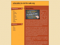 education-is-not-for-sale.org Webseite Vorschau