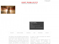 just-publicity.de Webseite Vorschau