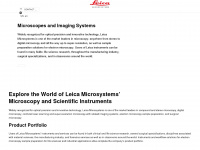 leica-microsystems.com Webseite Vorschau