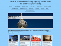hausverwaltung-tietz.de Webseite Vorschau