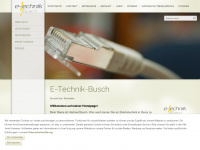 e-technik-busch.de Webseite Vorschau