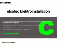 elcotec-elektro.de Webseite Vorschau