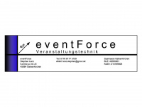 eventforce.de Webseite Vorschau