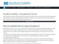 handbuch-usability.de Webseite Vorschau