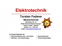 elektro-federer.de Webseite Vorschau