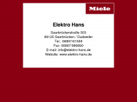 elektro-hans.de Webseite Vorschau