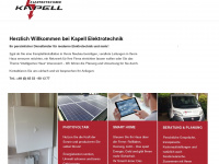 elektro-kapell.de Webseite Vorschau
