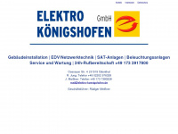 elektrokoenigshofen.de Webseite Vorschau