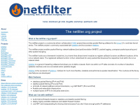 netfilter.org Webseite Vorschau