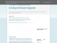 endoprothesenregister.blogspot.com Webseite Vorschau