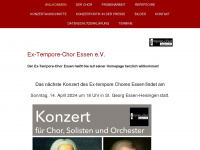 ex-tempore-chor-essen.de Webseite Vorschau