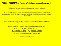 erich-gramer.de Webseite Vorschau