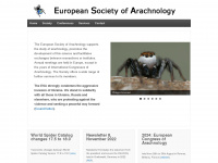 european-arachnology.org Webseite Vorschau