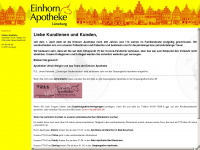 einhorn-apo.net Webseite Vorschau
