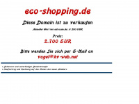eco-shopping.de Webseite Vorschau