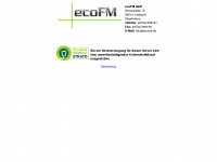 ecofm.de Webseite Vorschau