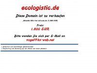 ecologistic.de Webseite Vorschau