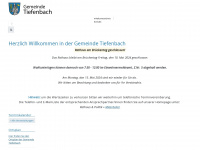 tiefenbach-gemeinde.de Webseite Vorschau
