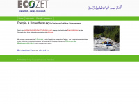 ecozet.de Webseite Vorschau