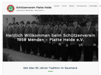 schuetzenverein1959platteheide.de Webseite Vorschau