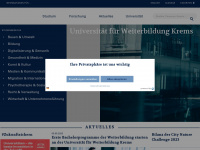 donau-uni.ac.at Webseite Vorschau