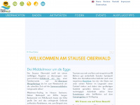 stausee-oberwald.de Webseite Vorschau
