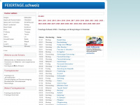 feiertage-schweiz.ch Webseite Vorschau