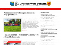 feuerwehr-dueshorn.de Webseite Vorschau