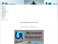 beckinger-reisedienst.com Webseite Vorschau