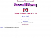 farewell-party.de Webseite Vorschau