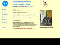 fahrradhandel-blum.com Webseite Vorschau