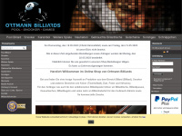 ortmann-billiards.com Webseite Vorschau